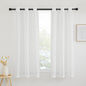 NICETOWN Semi Sheer Linen Ivory Curtains for Bedroom, W52xL84, 2 Panels