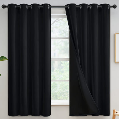Yakamok Emerald Green Blackout Curtains 84 inches for Living Room, 52" Wide