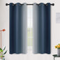 SimpleHome Ombre Black to Grey White Curtains for Living Room 52Wx84L