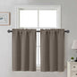 Gwine Black Tier Curtains 24 Inch Long 2 Panels for Kitchen