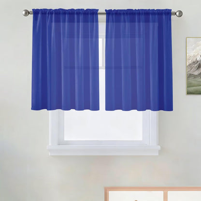 SpaceDresser Sheer Voile Curtains for Living Room 84 Inch Long 2 Panels