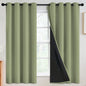 SimpleHome Cream 100% Blackout Curtains Room Darkening Living Room 84 Inch