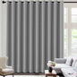 H.VERSAILTEX 100% Blackout Curtains for Bedroom Black Out Curtains 96 inch Thermal Insulated Long Blackout Curtains for Living Room, Energy Saving Curtains for Patio Door Grommet (1 Panel, Jet Black)