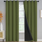 Yakamok Emerald Green Blackout Curtains 84 inches for Living Room, 52" Wide