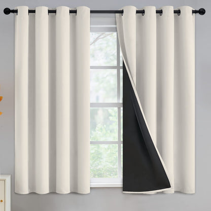 Yakamok Emerald Green Blackout Curtains 84 inches for Living Room, 52" Wide