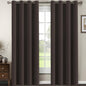 H.VERSAILTEX 100% Blackout Curtains for Bedroom Black Out Curtains 96 inch Thermal Insulated Long Blackout Curtains for Living Room, Energy Saving Curtains for Patio Door Grommet (1 Panel, Jet Black)