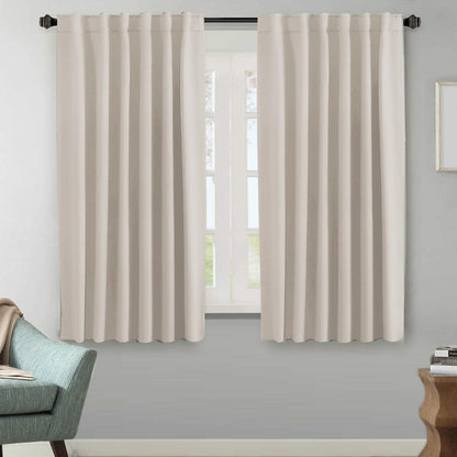 H.VERSAILTEX Blackout Curtains Thermal Insulated Window Treatment Panels Room Darkening Blackout Drapes for Living Room Back Tab/Rod Pocket Bedroom Draperies, 52 x 84 Inch, Light Sage, 2 Panels