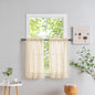 ALIGOGO Short White Lace Kitchen Curtains 36 Length 2 Panels W26 x L36 Inch