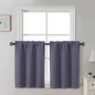 Gwine Black Tier Curtains 24 Inch Long 2 Panels for Kitchen