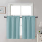 Gwine Black Tier Curtains 24 Inch Long 2 Panels for Kitchen