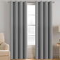 H.VERSAILTEX 100% Blackout Curtains for Bedroom Black Out Curtains 96 inch Thermal Insulated Long Blackout Curtains for Living Room, Energy Saving Curtains for Patio Door Grommet (1 Panel, Jet Black)