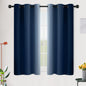 SimpleHome Ombre Black to Grey White Curtains for Living Room 52Wx84L