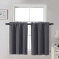 Gwine Black Tier Curtains 24 Inch Long 2 Panels for Kitchen
