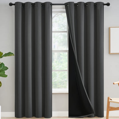 Yakamok Emerald Green Blackout Curtains 84 inches for Living Room, 52" Wide