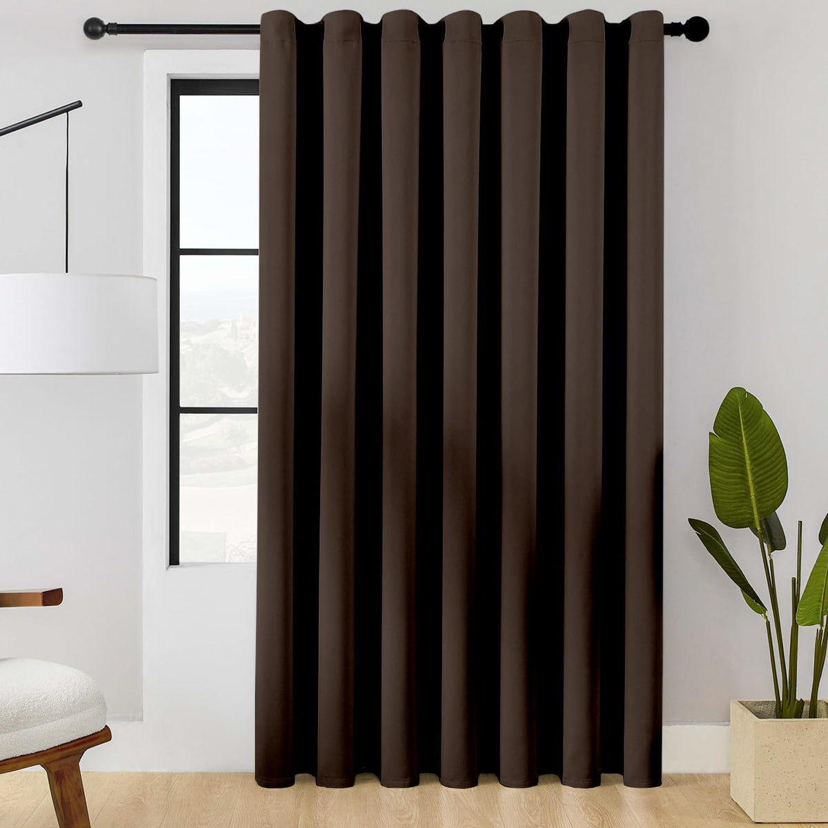 ChrisDowa Blackout Curtains Door Curtain for Doorway Privacy Closet Drapes