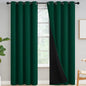 Yakamok Emerald Green Blackout Curtains 84 inches for Living Room, 52" Wide