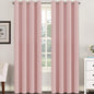 H.VERSAILTEX 100% Blackout Curtains for Bedroom Black Out Curtains 96 inch Thermal Insulated Long Blackout Curtains for Living Room, Energy Saving Curtains for Patio Door Grommet (1 Panel, Jet Black)