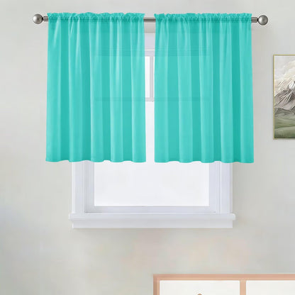 SpaceDresser Sheer Voile Curtains for Living Room 84 Inch Long 2 Panels