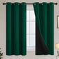Yakamok Emerald Green Blackout Curtains 84 inches for Living Room, 52" Wide