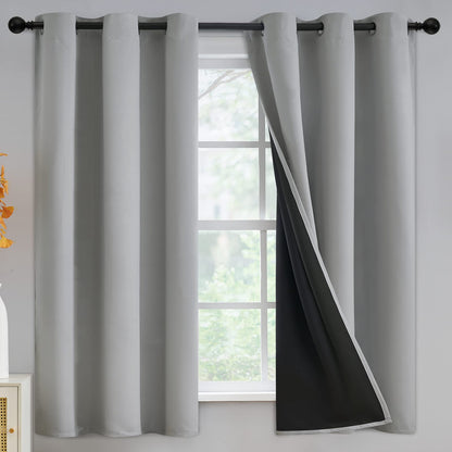 Yakamok Emerald Green Blackout Curtains 84 inches for Living Room, 52" Wide