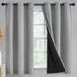 Yakamok Emerald Green Blackout Curtains 84 inches for Living Room, 52" Wide