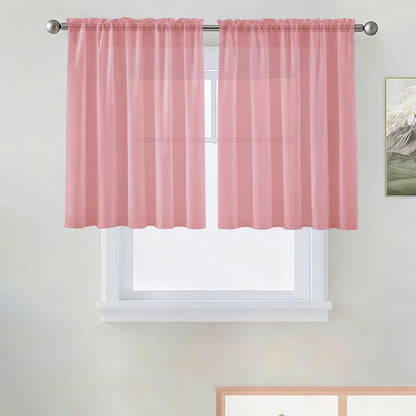 SpaceDresser Sheer Voile Curtains for Living Room 84 Inch Long 2 Panels