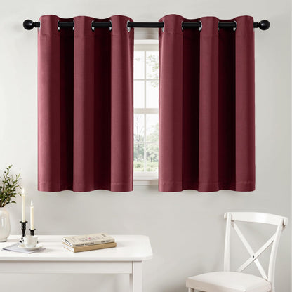 MIULEE Blackout Curtains for Bedroom 2 Panels 40 x 63 Inch Long Black