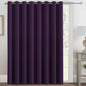 H.VERSAILTEX 100% Blackout Curtains for Bedroom Black Out Curtains 96 inch Thermal Insulated Long Blackout Curtains for Living Room, Energy Saving Curtains for Patio Door Grommet (1 Panel, Jet Black)