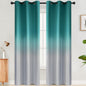 SimpleHome Ombre Black to Grey White Curtains for Living Room 52Wx84L