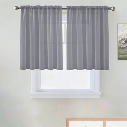SpaceDresser Sheer Voile Curtains for Living Room 84 Inch Long 2 Panels
