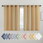NICETOWN Semi Sheer Linen Ivory Curtains for Bedroom, W52xL84, 2 Panels