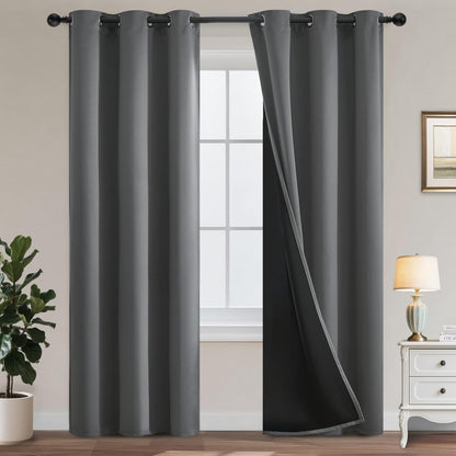 Yakamok Emerald Green Blackout Curtains 84 inches for Living Room, 52" Wide