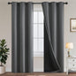 Yakamok Emerald Green Blackout Curtains 84 inches for Living Room, 52" Wide