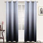 SimpleHome Ombre Black to Grey White Curtains for Living Room 52Wx84L