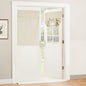 RYB HOME Blackout French Door Curtain, No Drill, W26 x L69, Black, 1 Panel