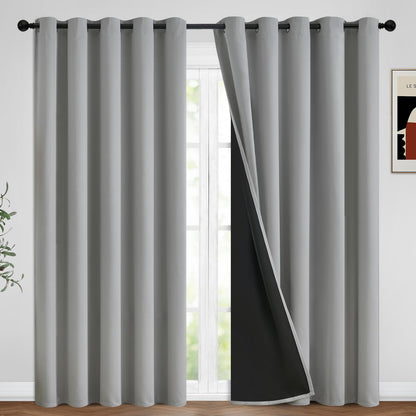 Yakamok Emerald Green Blackout Curtains 84 inches for Living Room, 52" Wide