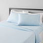 Amazon Basics Lightweight Super Soft Easy Care Breathable Microfiber 4 Piece Bed Sheets Set with 14-Inch Deep Pockets, Full, Navy Blue, Solid