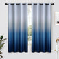 SimpleHome Ombre Black to Grey White Curtains for Living Room 52Wx84L