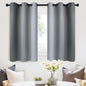 SimpleHome Ombre Black to Grey White Curtains for Living Room 52Wx84L
