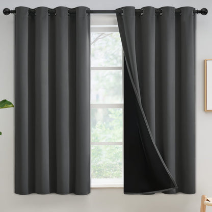 Yakamok Emerald Green Blackout Curtains 84 inches for Living Room, 52" Wide