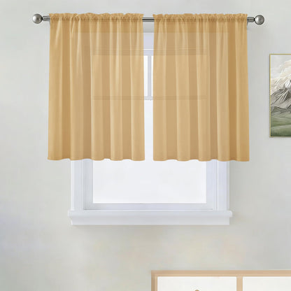 SpaceDresser Sheer Voile Curtains for Living Room 84 Inch Long 2 Panels