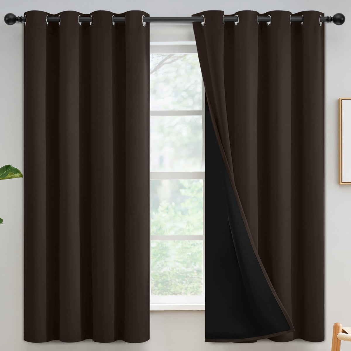 Yakamok Emerald Green Blackout Curtains 84 inches for Living Room, 52" Wide