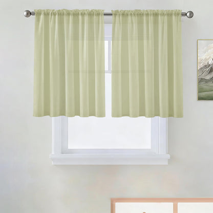 SpaceDresser Sheer Voile Curtains for Living Room 84 Inch Long 2 Panels