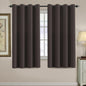 H.VERSAILTEX 100% Blackout Curtains for Bedroom Black Out Curtains 96 inch Thermal Insulated Long Blackout Curtains for Living Room, Energy Saving Curtains for Patio Door Grommet (1 Panel, Jet Black)