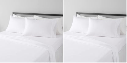 Amazon Basics Lightweight Super Soft Easy Care Breathable Microfiber 4 Piece Bed Sheets Set with 14-Inch Deep Pockets, Full, Navy Blue, Solid
