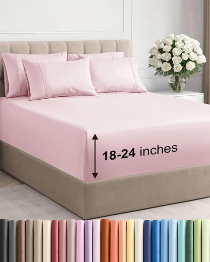 CGK Extra Deep King Sheet Set - 6pc Cooling Sheets - White