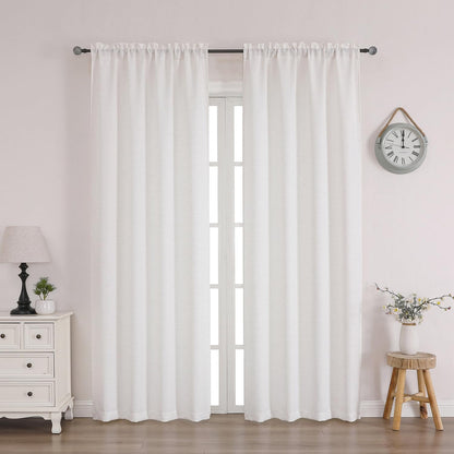 Chyhomenyc 2 Panels White Kitchen Curtains 36 Inch Length Tier Curtain