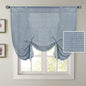 H.VERSAILTEX Tie Up Linen Curtains 63 Inch Length Nature Linen Textured Privacy Curtain Multi Hanging Ways Shade Balloon Window Shade Rod Pocket Casual Curtain - 42x63 - Natural