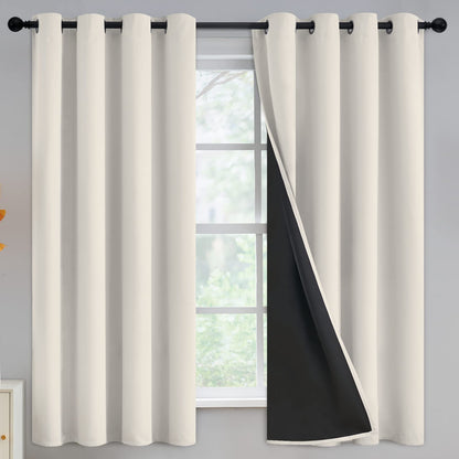Yakamok Emerald Green Blackout Curtains 84 inches for Living Room, 52" Wide