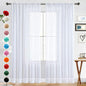 SpaceDresser Sheer Voile Curtains for Living Room 84 Inch Long 2 Panels